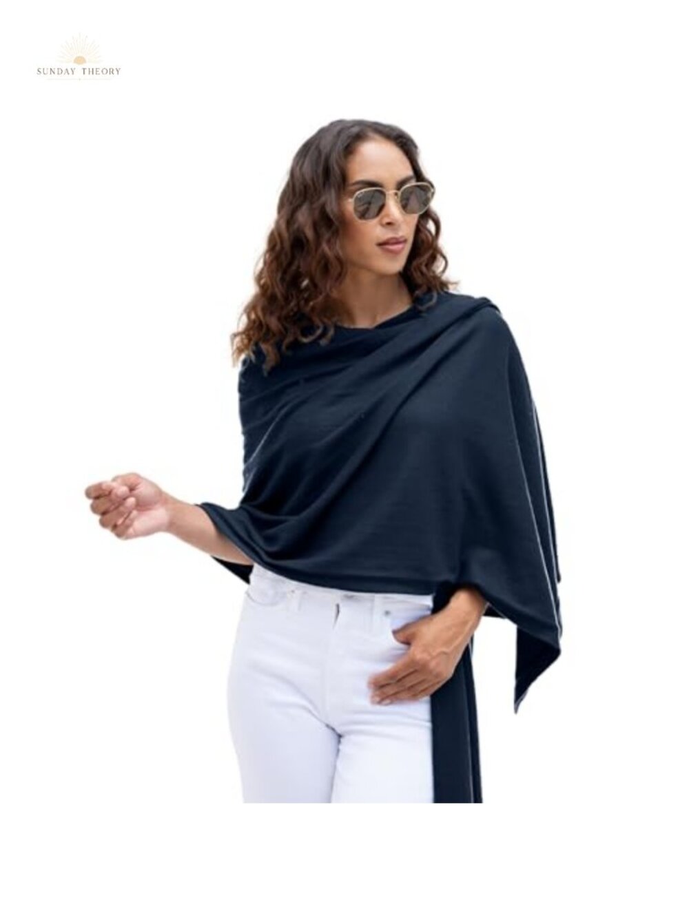 Organic Cotton Travel Scarf Wrap Shawl, Machine Washable, Lightweight